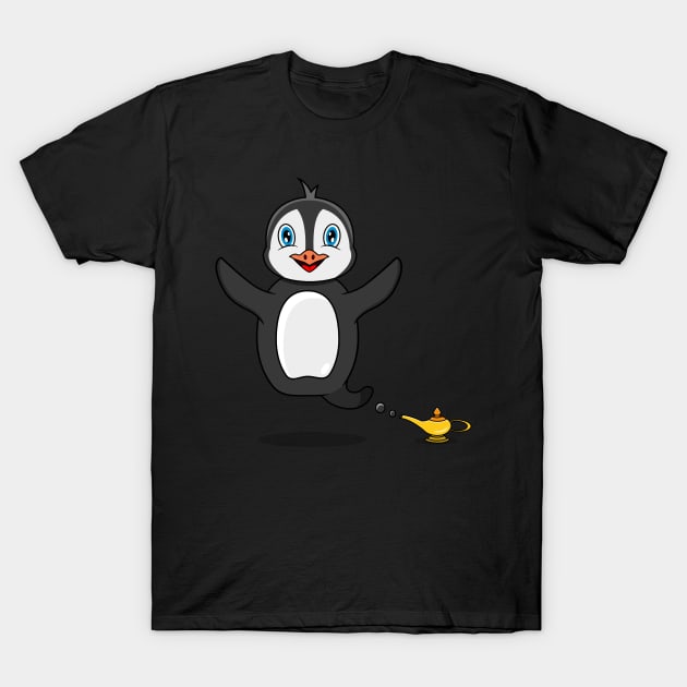 Cute Penguin Ghost and Flying T-Shirt by tedykurniawan12